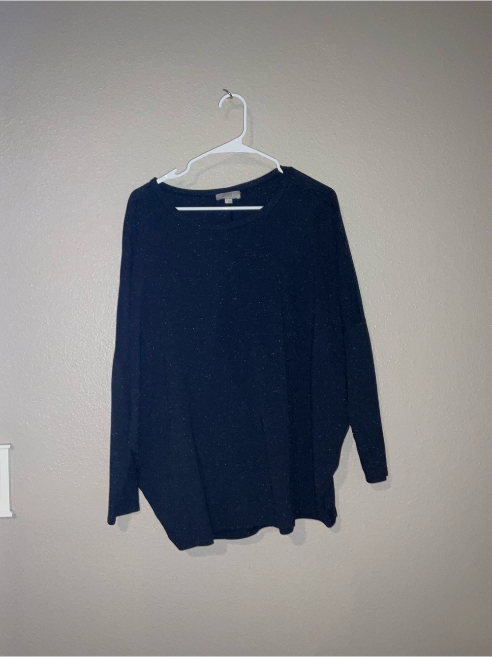 LOFT Black Long Sleeve Lightweight Sweater Tee